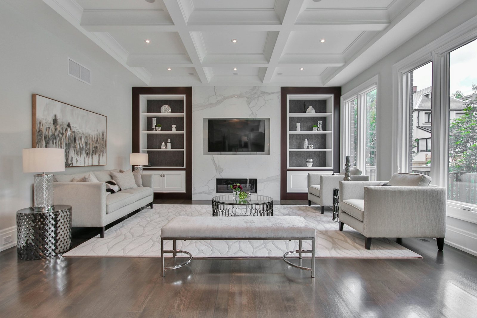 sparkling clean living room